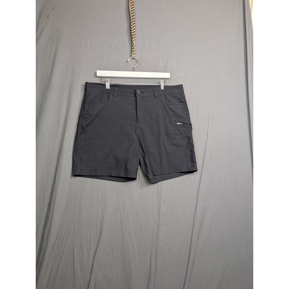 Eddie Bauer Horizon Cargo Shorts Womens Size 16 Black Gray